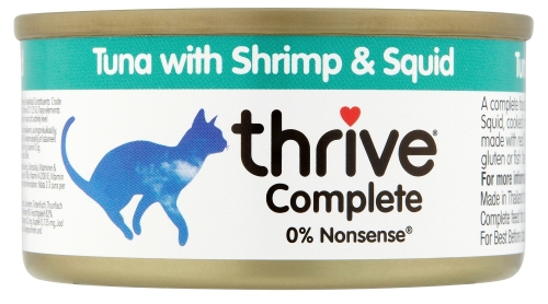 THRIVE Thunfisch, Shrimps & Kalamari 75g Cat Complete Sparpaket 12 x 75g