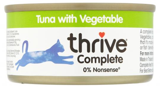 THRIVE Thunfischfilet mit Gemüse 75g Cat Complete Thunfisch mit Gemüse